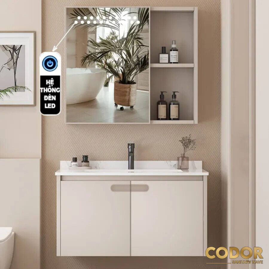 Tủ Lavabo Nhà Tắm Thông Minh Nhôm Cao Cấp CDTN-7620