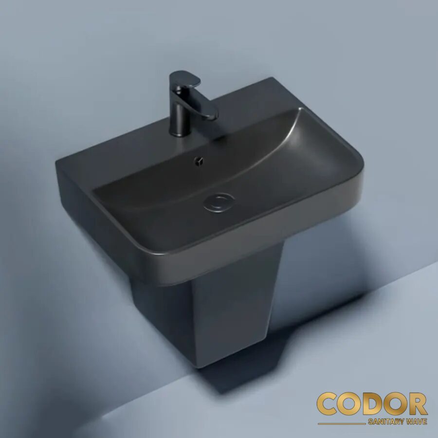 Lavabo Treo Tường Màu Đen Cao Cấp CDLA-02V-Đ