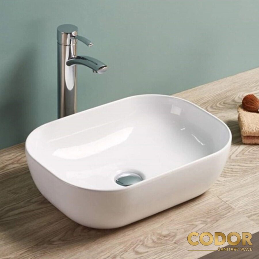 Lavabo Đặt Bàn Trắng Bầu Cao Cấp CDLA-155